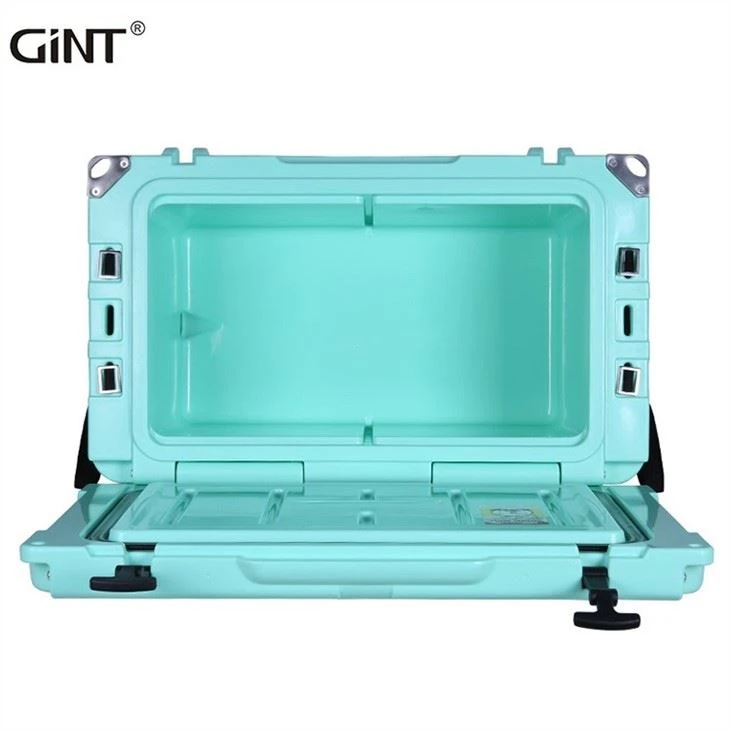 High Quality Insulated Plastic Blue Hard Ice Cooler Box With Drain Plug
